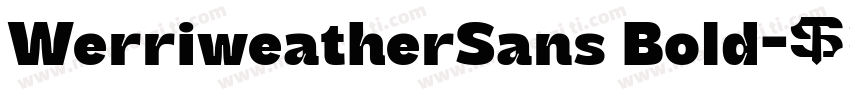 WerriweatherSans Bold字体转换